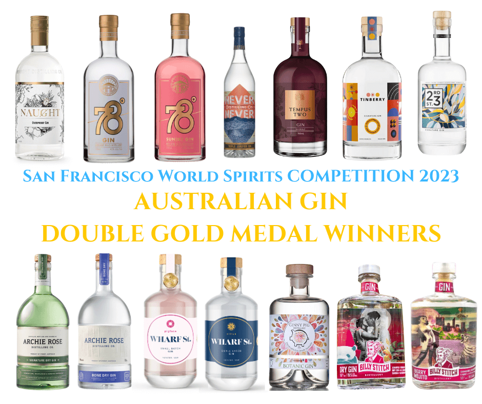 SAN FRANCISCO WORLD SPIRITS COMPETITION AUSTRALIAN GIN RESULTS 2023